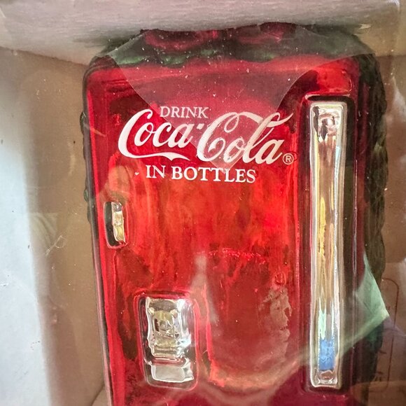 Coca-Cola Tabletop Collection Mercury Glass Mini Fridge Ornament - Picture 2 of 7